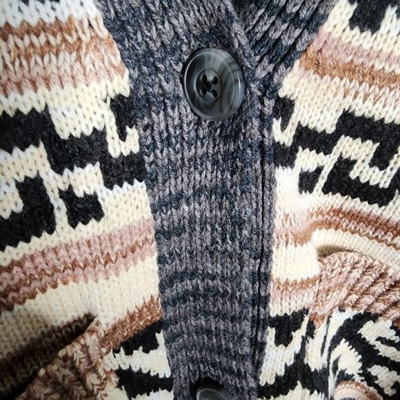 Lucky Brand Women's Blanket Pattern Cardigan Cotton Sweater Size Small NWT - Picture 4 of 11